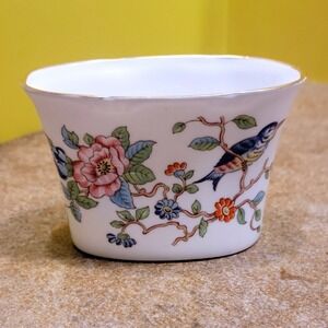 Pembroke Gold Trim John Aynsley & Sons Chinoiserie Bird & Floral Bone China Vase